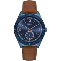 Reloj Guess York W0873G2 Acero Inoxidable Azul Cuero Marrón