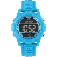 Reloj Guess Charge GW0050G1 Digital Luz de Fondo Correa de Silicona Celeste