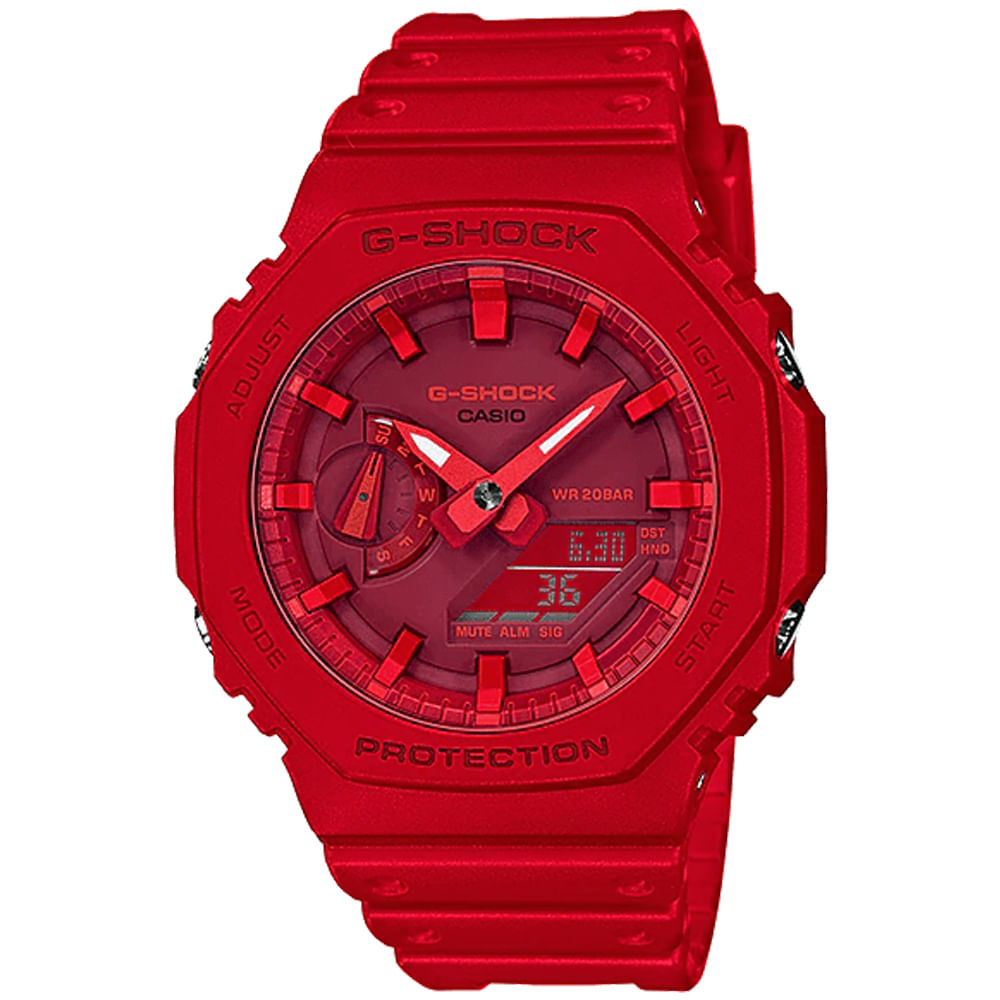 Reloj Casio G-Shock Carbon Core GA2100-4A Digital Analogico Rojo
