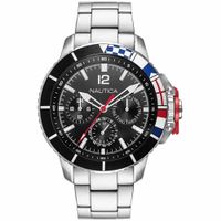 Reloj Nautica Bay Ho NAPBHP908 Multifuncional Acero Plateado Negro