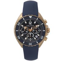 Reloj Nautica NWP NAPNWP007 Cronómetro Correa de Silicona Bronce Azul