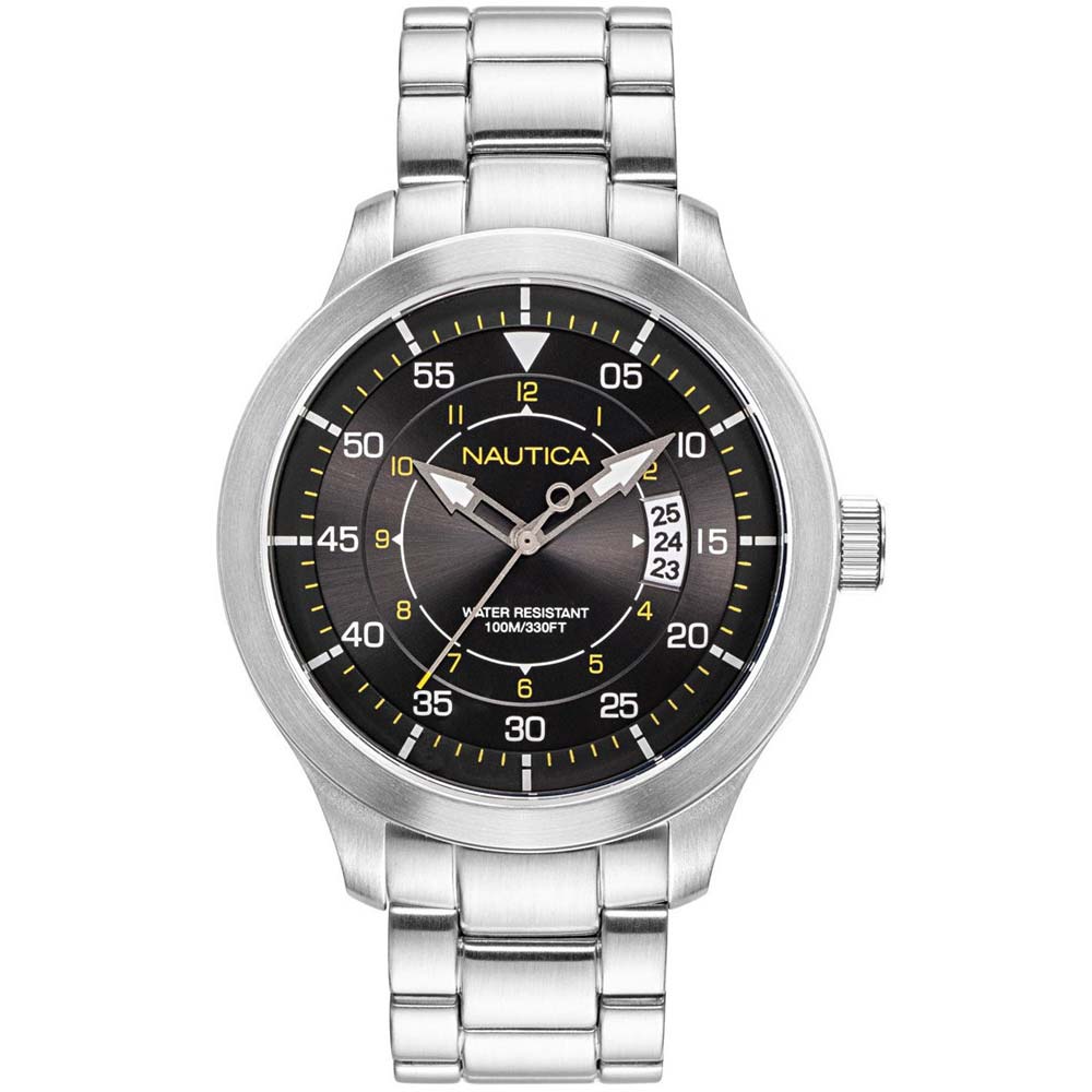 Reloj Nautica Point Loma NAPPLP907 Fecha Acero Inoxidable Dial Negro