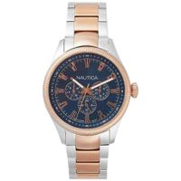Reloj Nautica Starboard NAPSTB005 Multifuncional Plateado Dorado Dial Azul