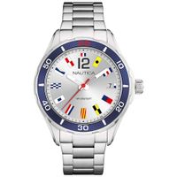 Reloj Nautica NST 1 NAPNSI806 Fecha Acero Inoxidable Plateado Azul