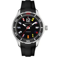Reloj Nautica NST 1 NAPNSI801 Fecha Correa de Silicona Negro