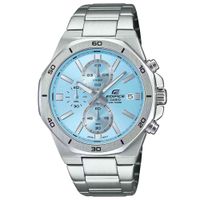 Reloj Casio Edifice EFV-640D-2BV Fecha Cronómetro Acero Inoxidable Dial Celeste
