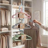Set X 10 Ganchos Percheros Colgantes Colores Pastel