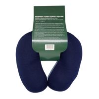 Almohada Cojin Para Cuello En U Con Bolitas Azul Marino