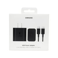 Cargador Samsung 60W Super Carga Rápida Original USB-C Negro con Cable
