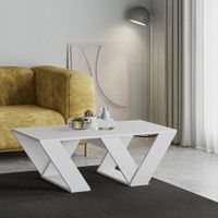 Mesa de Centro Minimalista Violet Ventitas Perú Blanco