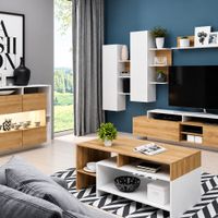 Mesa de Centro Nórdica Kina Ventitas Home Duna y Blanco