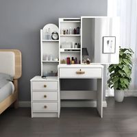 Tocador con espejo Alenna Blanco - Masiva Home