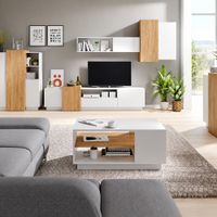 Mesa de Centro Parxena Ventitas Home Blanco y Haya