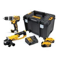 Taladro Percutor Dewalt DCK209P  + Esmeril  + Baul Herramienta