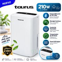 Deshumedecedor Taurus DH-10L 10 Litros 210W.