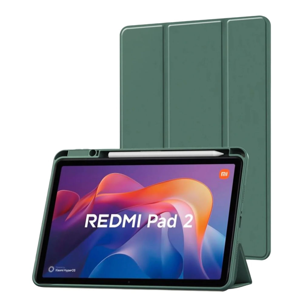 Funda Smart Cover con Porta Lápiz para Tablet XIAOMI REDMI PAD 2 11? 2025 Verde