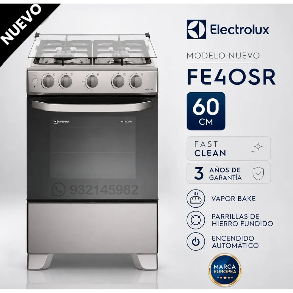 Cocina Electrolux 4 quemadores 60cm  FE4OSR