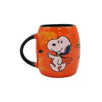Mug Taza Ceramica Snoopy Halloween Naranja 480 ml