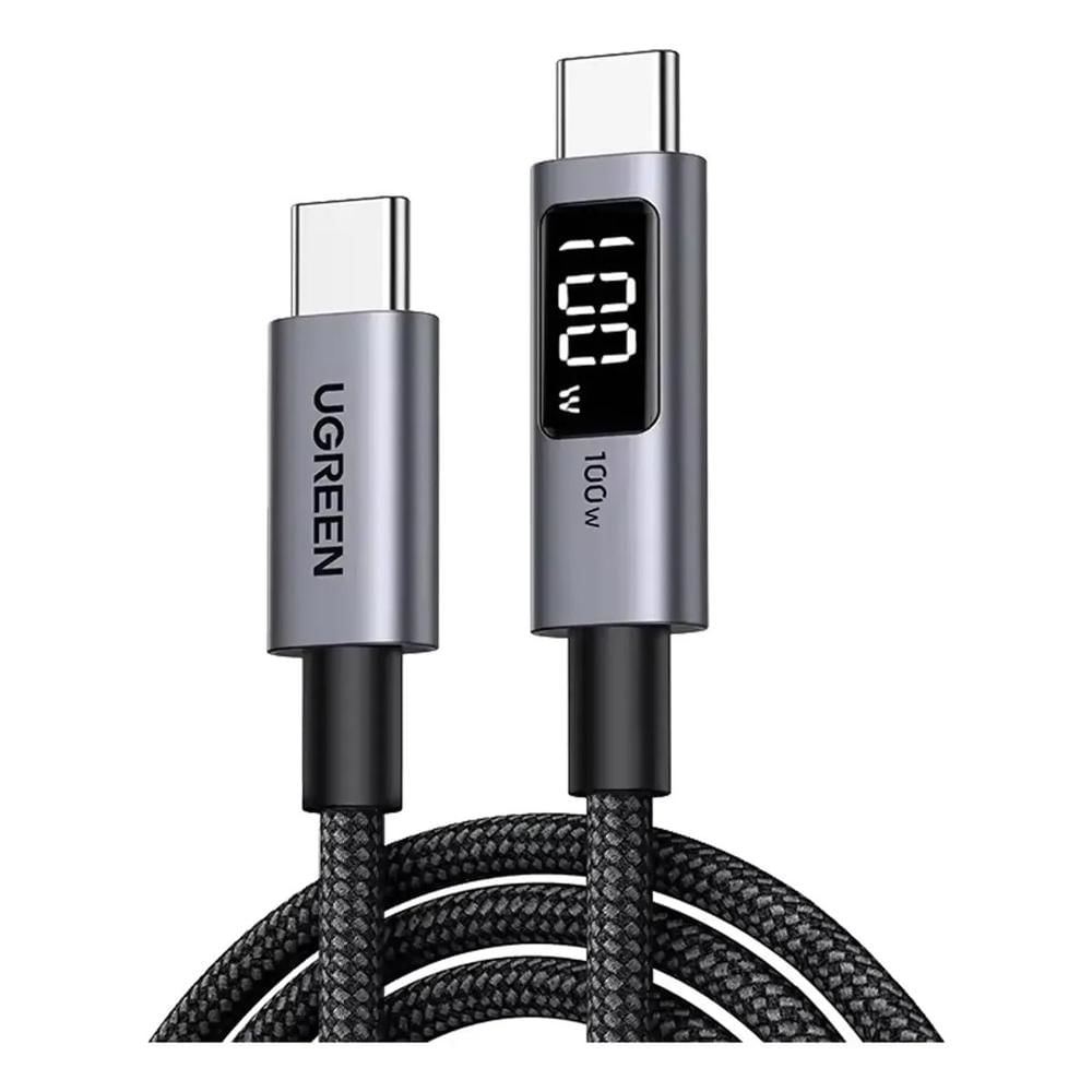 UGREEN Cable USB-C a USB-C 100W 1mtr Pantalla LED L529 - 65862