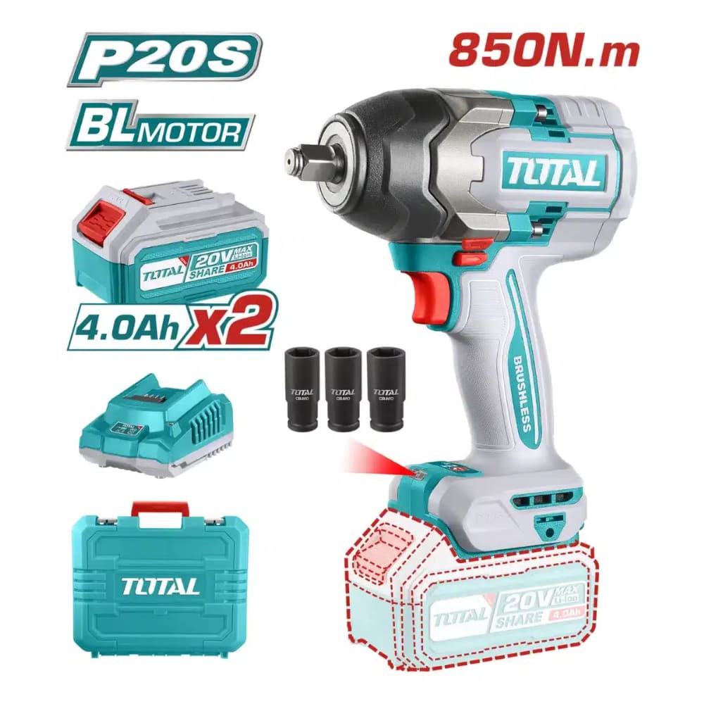 LLAVE DE IMPACTO 850NM 1/2 20V TOTAL (TIWLI2085)