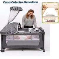 Cuna Para Bebe Funcion Colecho Con Colchon Gray