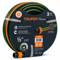Manguera Para Jardín Truper Home 10 Metros 1-2 Pulgada 3 Capas Anti Torceduras