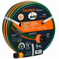 Manguera de Jardín Truper Home 15 m x 1-2 3 Capas Antitorceduras con Conectores