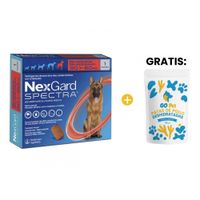 Antipulgas y Antiparasita Nexgard Spectra XL x3 Tab 30 a 60 Kg y GRATIS Go Pet Patas de Pollo
