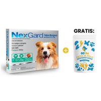 Antipulgas Nexgard 68 Mg Perros De 10.1 Kg A 25 Kg X 3 Und y GRATIS Go Pet Patas de Pollo x 20 Und