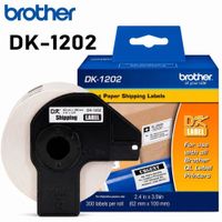 CINTA BROTHER DK-1202 TEXTO NEGRO SOBRE FONDO BLANCO 62MM X 100MM 300 ETIQUETAS