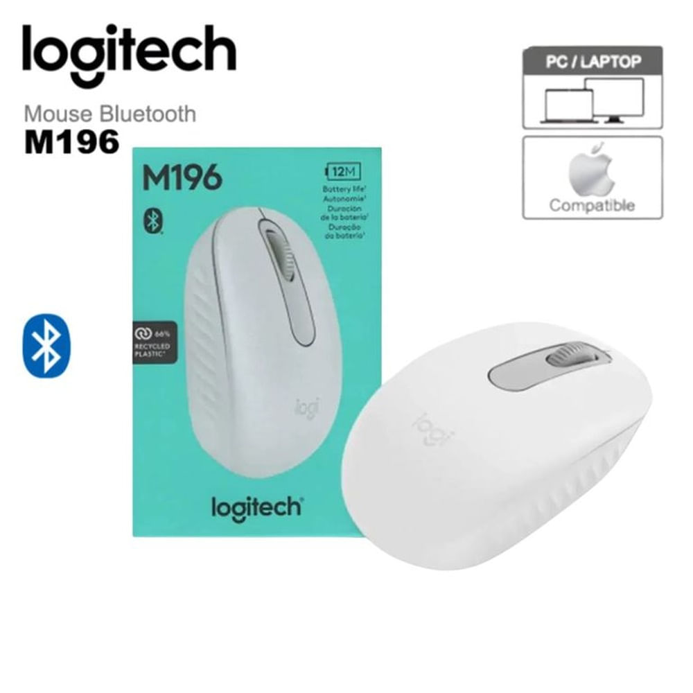 Mouse Logitech M196 Bluetooth BLANCO