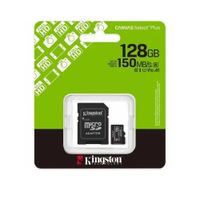 MEMORIA MICROSD KINGSTON 128GB CANVAS SELECT PLUS 150MB/S CLASE 10