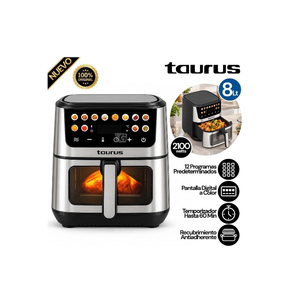 Freidora de Aire Digital Taurus Mod. Aero Crispy II  8 Lt  y 2100W