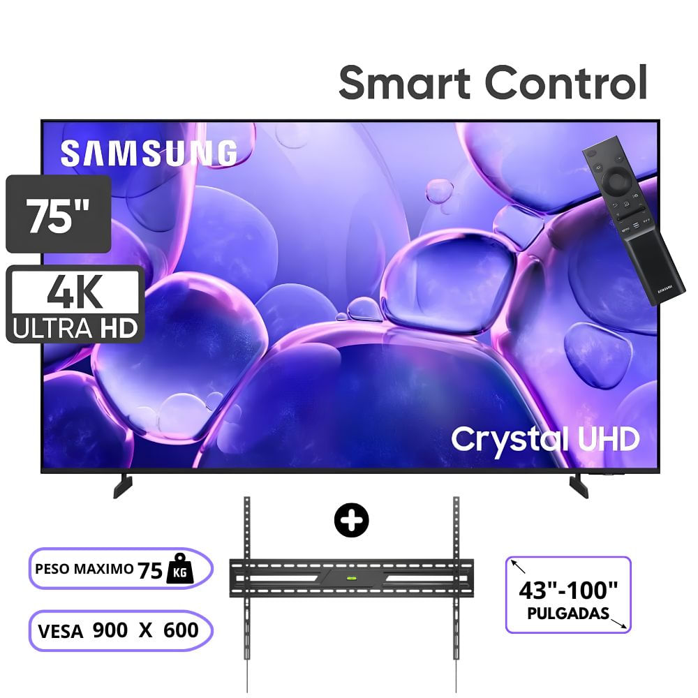 Televisor  Samsung 75 Crystal 4k Uhd U8000f Smart Tv - Rack