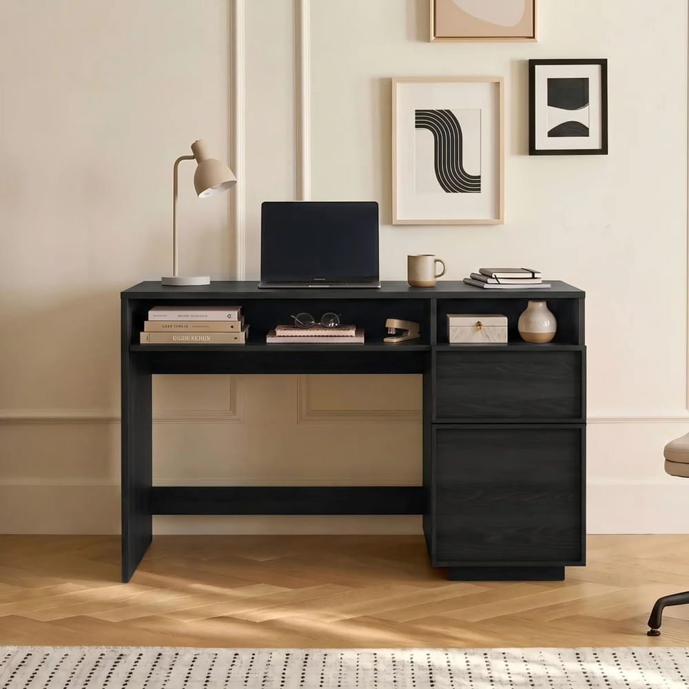 Escritorio Moderno Carver Negro R&R Muebles