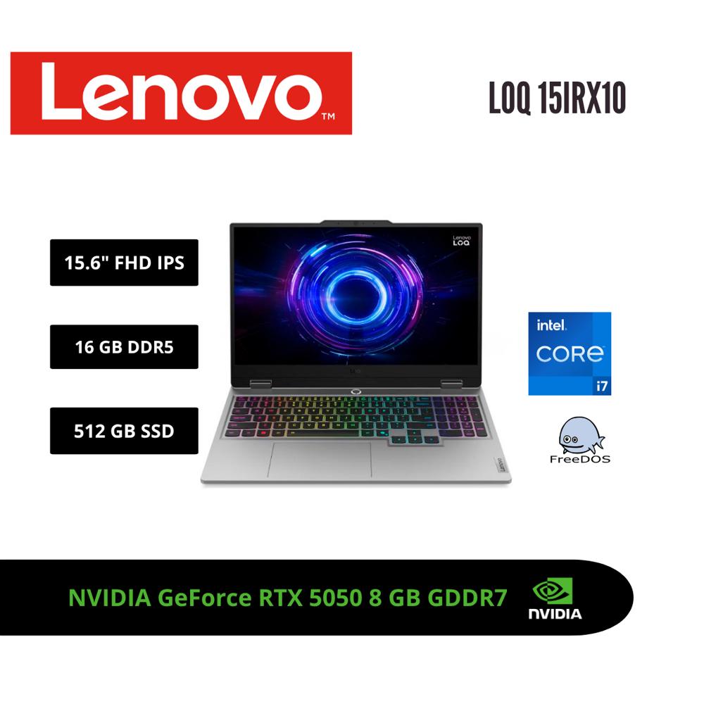 LAPTOP LENOVO LOQ 15 15.6 FHD 144HZ IPS CORE i7-13645HX RTX 5050 8GB 16GB DDR5 512GB SSD