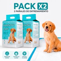 Pack x2 Pañales de Piso Absorbentes 60X60 - Talla L - Training Pads Pet Perros Mascotas