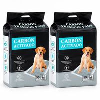 Pack x2 Pañales de Piso Absorbentes Carbón Activado 60X45 - Talla M - Training Pads Pet Perros