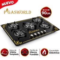 Cocina Empotrable  PGas 5 Quemadores Vidrio Templado 90cm  PGZ-5920