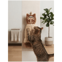 Rascador Colgante En Forma de Gato Con Juguete Interactivo Para Gatos - Marrón claro