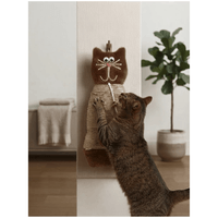 Rascador Colgante En Forma de Gato Con Juguete Interactivo Para Gatos - Marrón