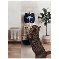 Rascador Colgante En Forma de Gato Con Juguete Interactivo Para Gatos - Azul oscuro