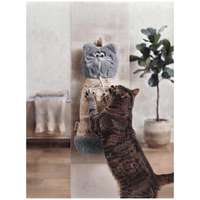 Rascador Colgante En Forma de Gato Con Juguete Interactivo Para Gatos - Gris