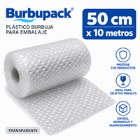 BURBUJA BURBUPACK  50 CM X 10 M. PLASTICO ROLLO PARA EMBALAJE