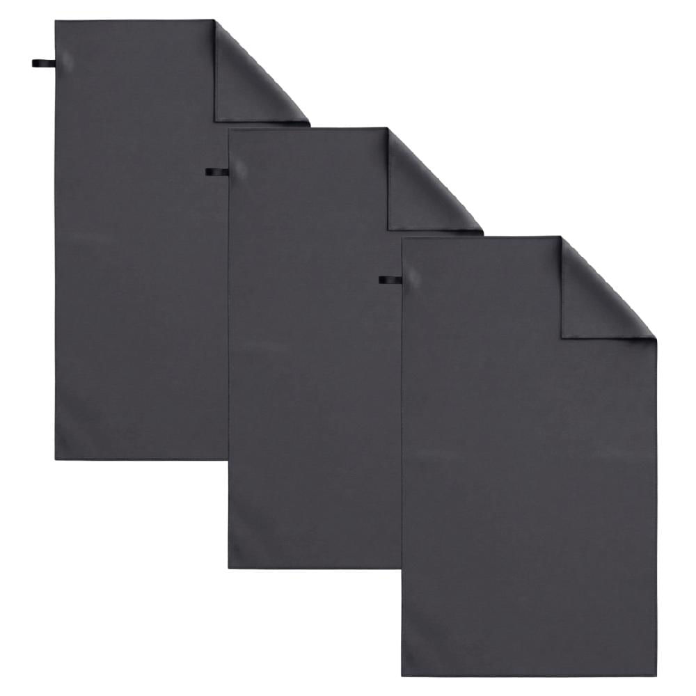 Pack 3 Toallas de Microfibra Plomo 80x40 - Deportiva - Valuma
