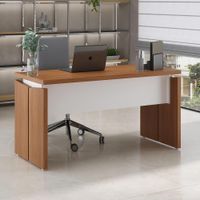 ESCRITORIO EJECUTIVO ALESSE CEDRO Y BLANCO 145CM