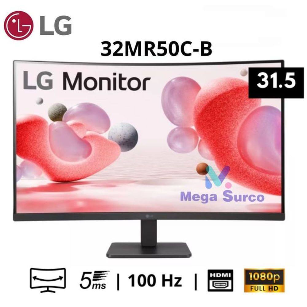 MONITOR LG LED CURVO 32"" 32MR50C-B 1920 X 1080 100HZ D-SUB/ HDMI
