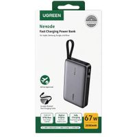 Power Bank UGREEN PB550 20000mAh 67W Cable Integrado USB-C Carga Rápida PD Laptop Celular