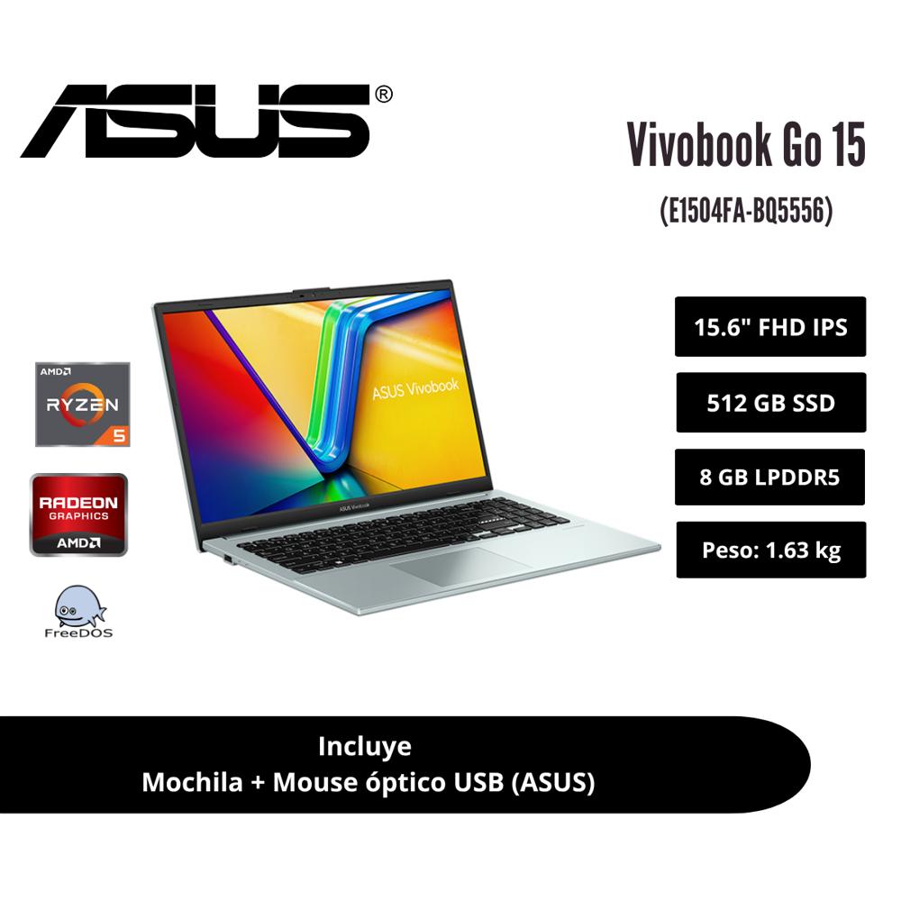 LAPTOP ASUS VIVOBOOK GO 15 15.6 FHD IPS RYZEN 5 40 8GB LPDDR5 512GB SSD