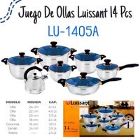 Juego de ollas Luisant ultragranito LU-1405A-IN AZUL